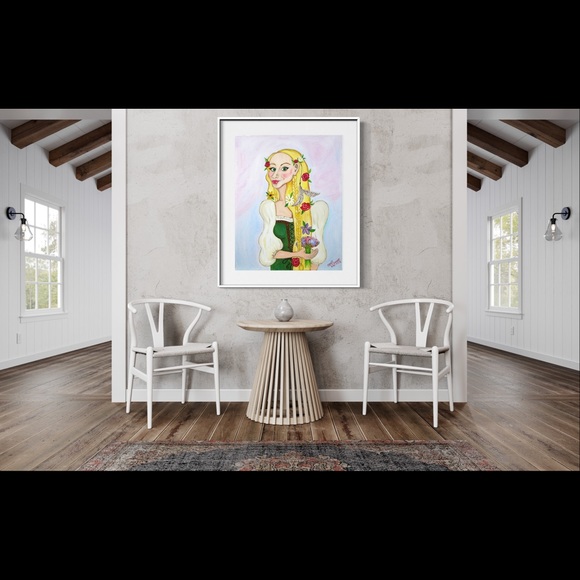 Fern Book Character Illustration Art Print Oil Painting Fantasy Medieval Peasant - Picture 8 of 8